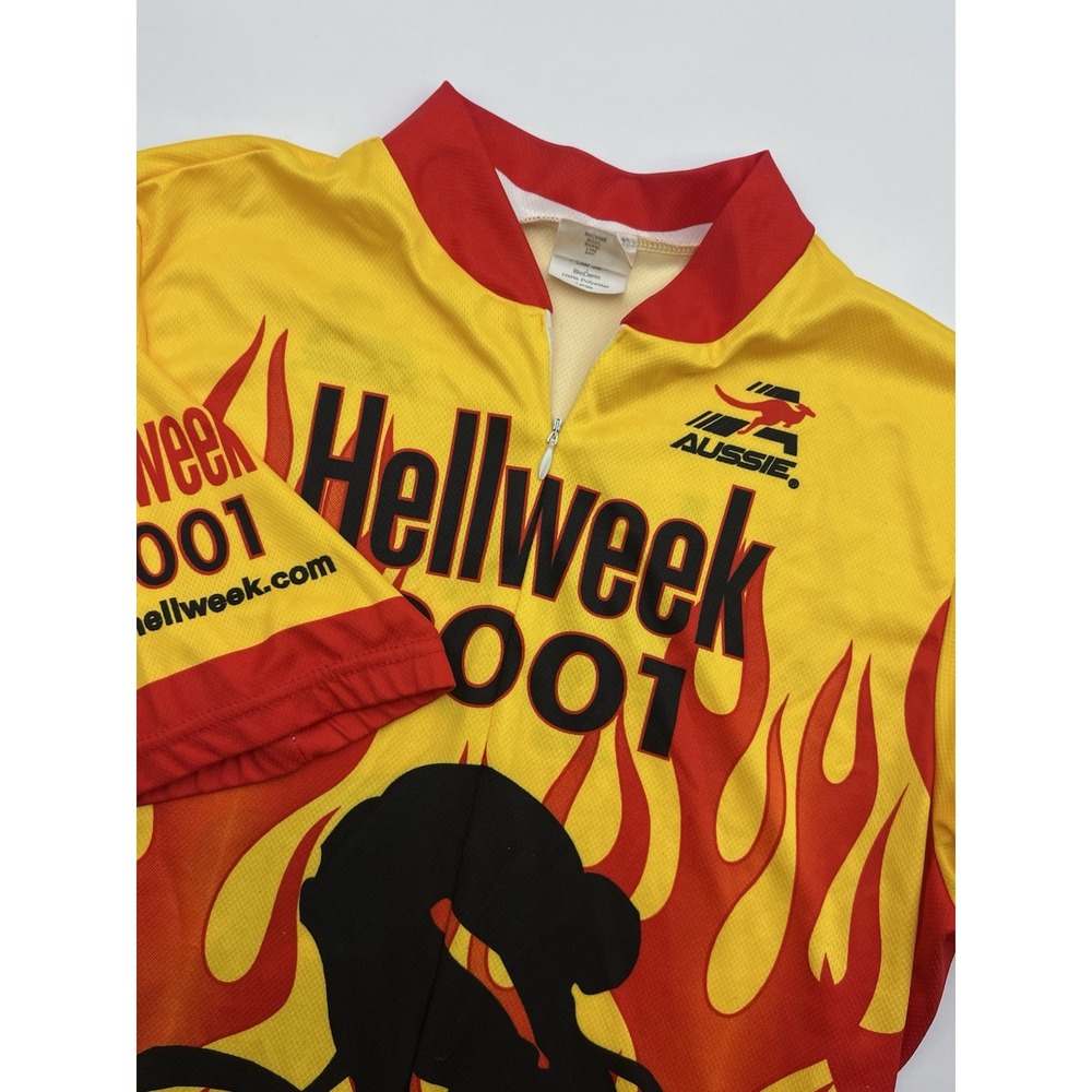 Aussie Cycling Jersey Mens Size L Biking Road‎ Riding Biking Hellweek 2001 Read